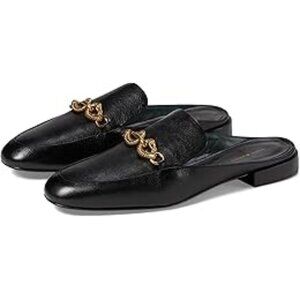 NIB Tory Burch Jessa Backless Loafers Perfect Black